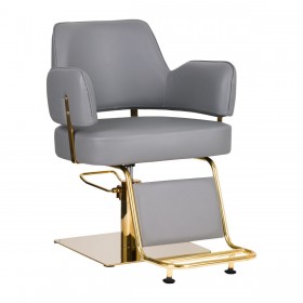 Hairdressing chair GABBIANO LINZ GOLD Grey